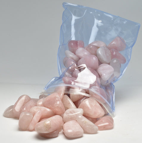 ROSE QUARTZ POLISHED TUMBLES 1KG BAG P397