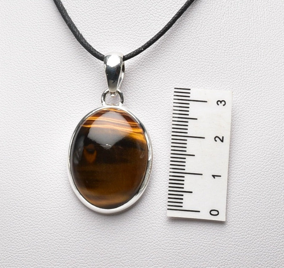TIGER'S EYE PENDANT set in STERLING SILVER J100