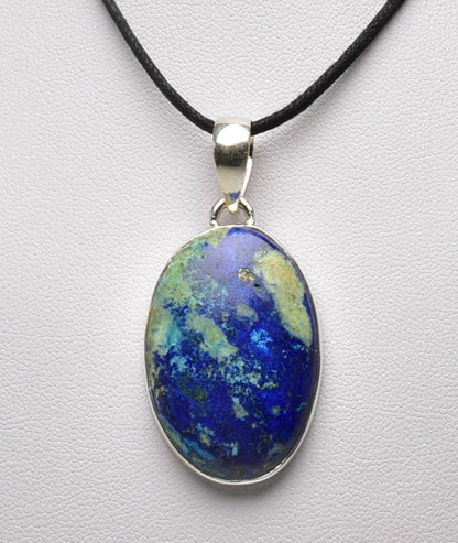 AZURITE & MALACHITE PENDANT set in STERLING SILVER J92