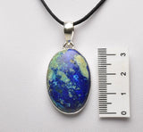 AZURITE & MALACHITE PENDANT set in STERLING SILVER J92