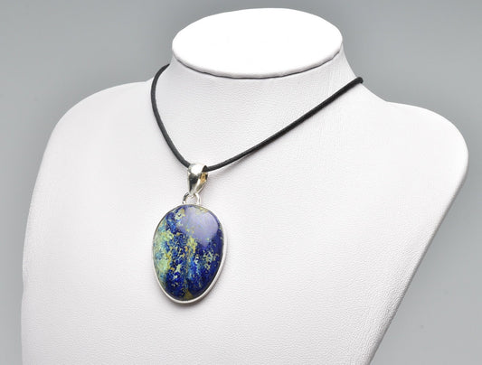 AZURITE & MALACHITE PENDANT set in STERLING  J95