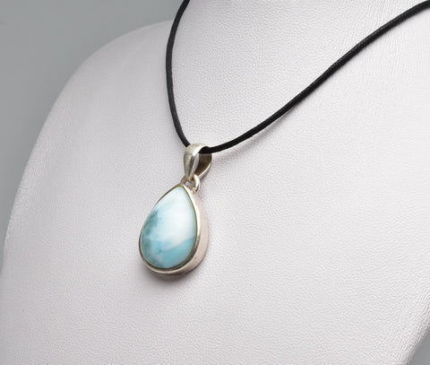 LARIMAR TEAR DROP PENDENT J75