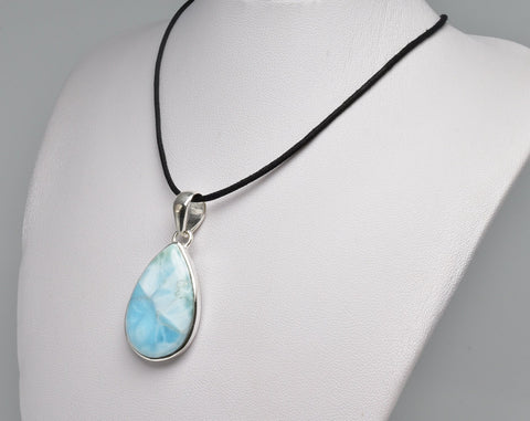 LARIMAR TEAR DROP PENDENT J74