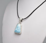 LARIMAR PENDANT set in STERLING SILVER J102