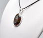 BANDED TIGER IRON PENDANT set in STERLING SILVER J110