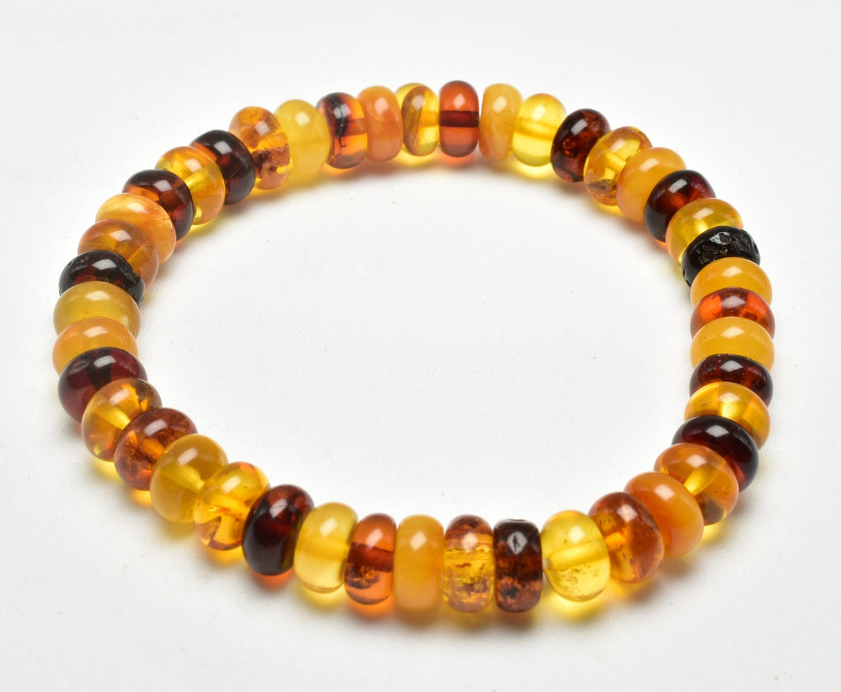AMBER BEADED BRACELET J115