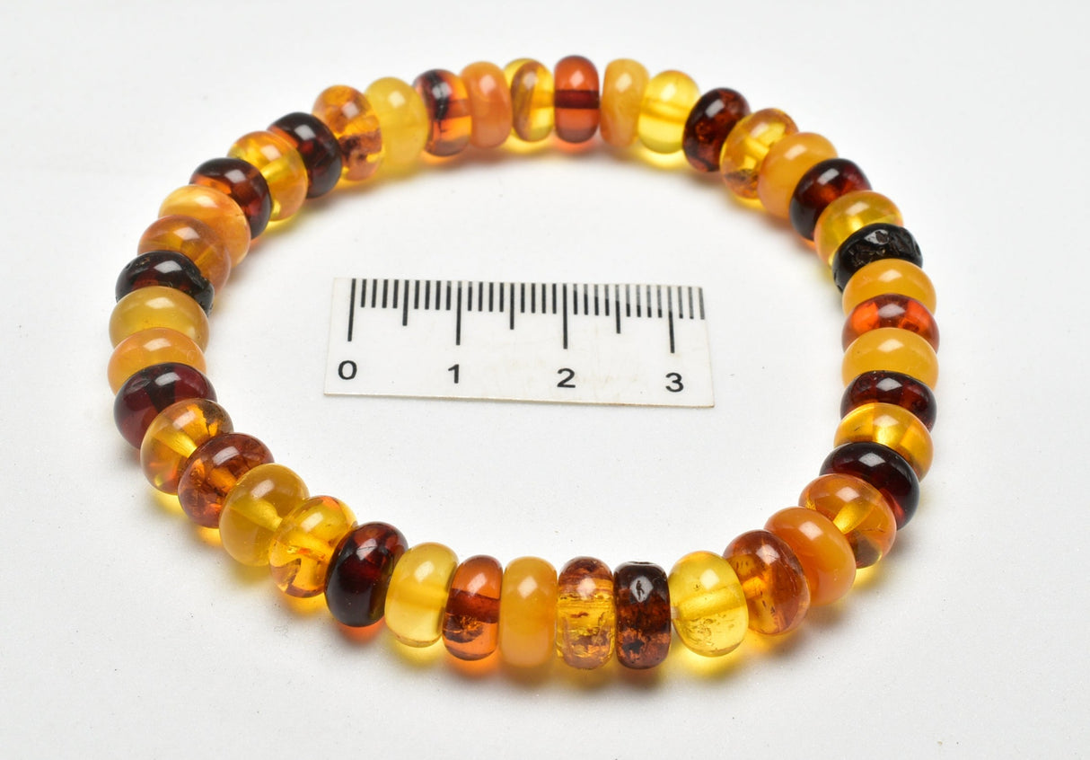 AMBER BEADED BRACELET J115