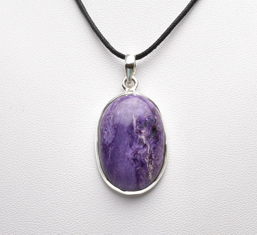 CHAROITE PENDANT set in STERLING SILVER J42