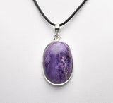 CHAROITE PENDANT set in STERLING SILVER J42