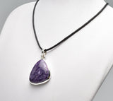 CHAROITE PENDANT set in STERLING SILVER J43