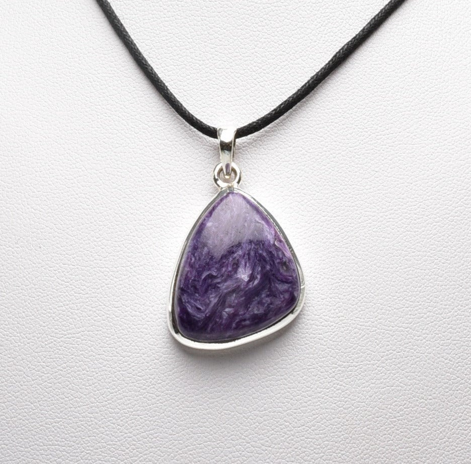 CHAROITE PENDANT set in STERLING SILVER J43