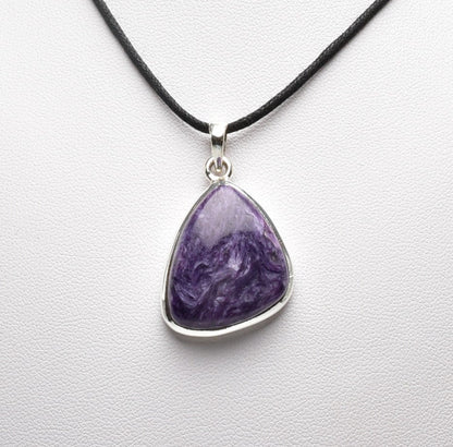 CHAROITE PENDANT set in STERLING SILVER J43