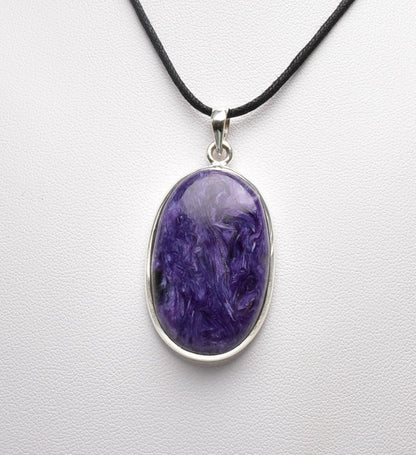 CHAROITE PENDANT set in STERLING SILVER J44