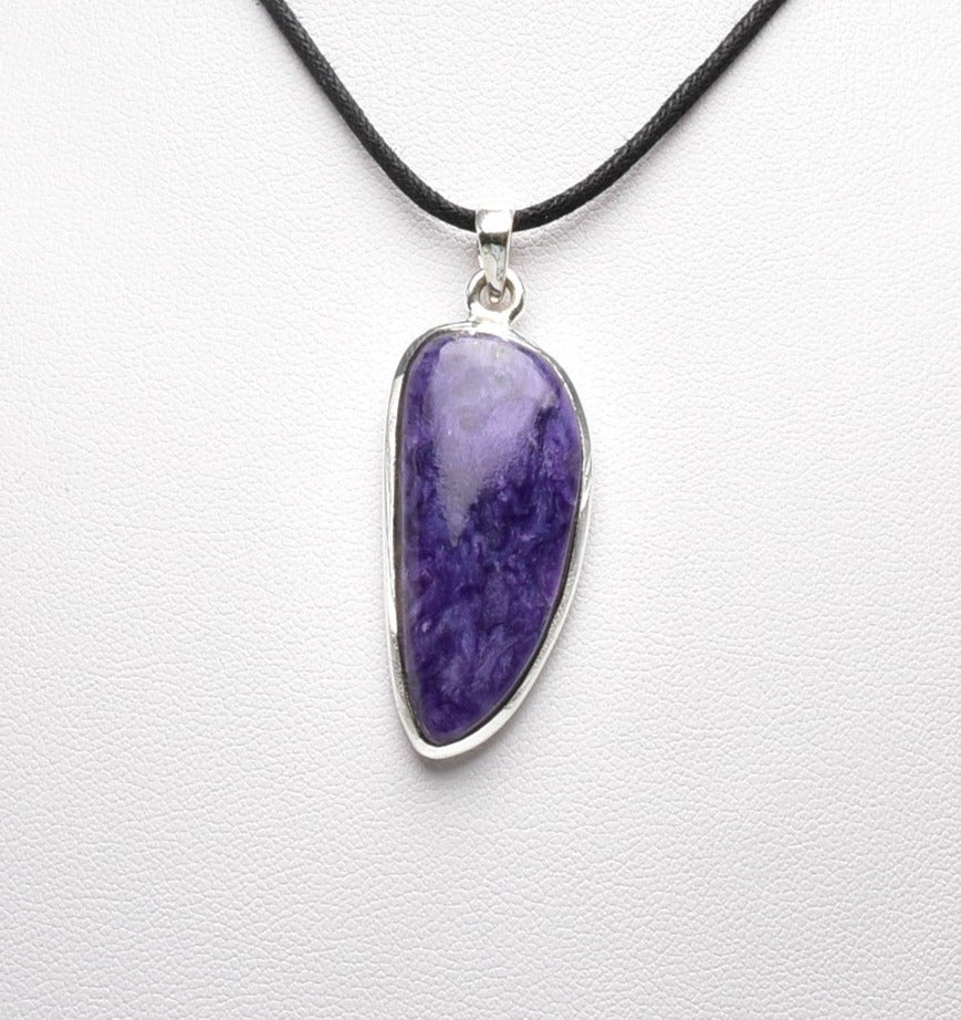 CHAROITE PENDANT set in STERLING SILVER J45