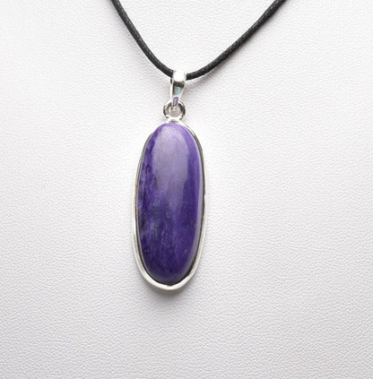 CHAROITE PENDANT set in STERLING SILVER J46