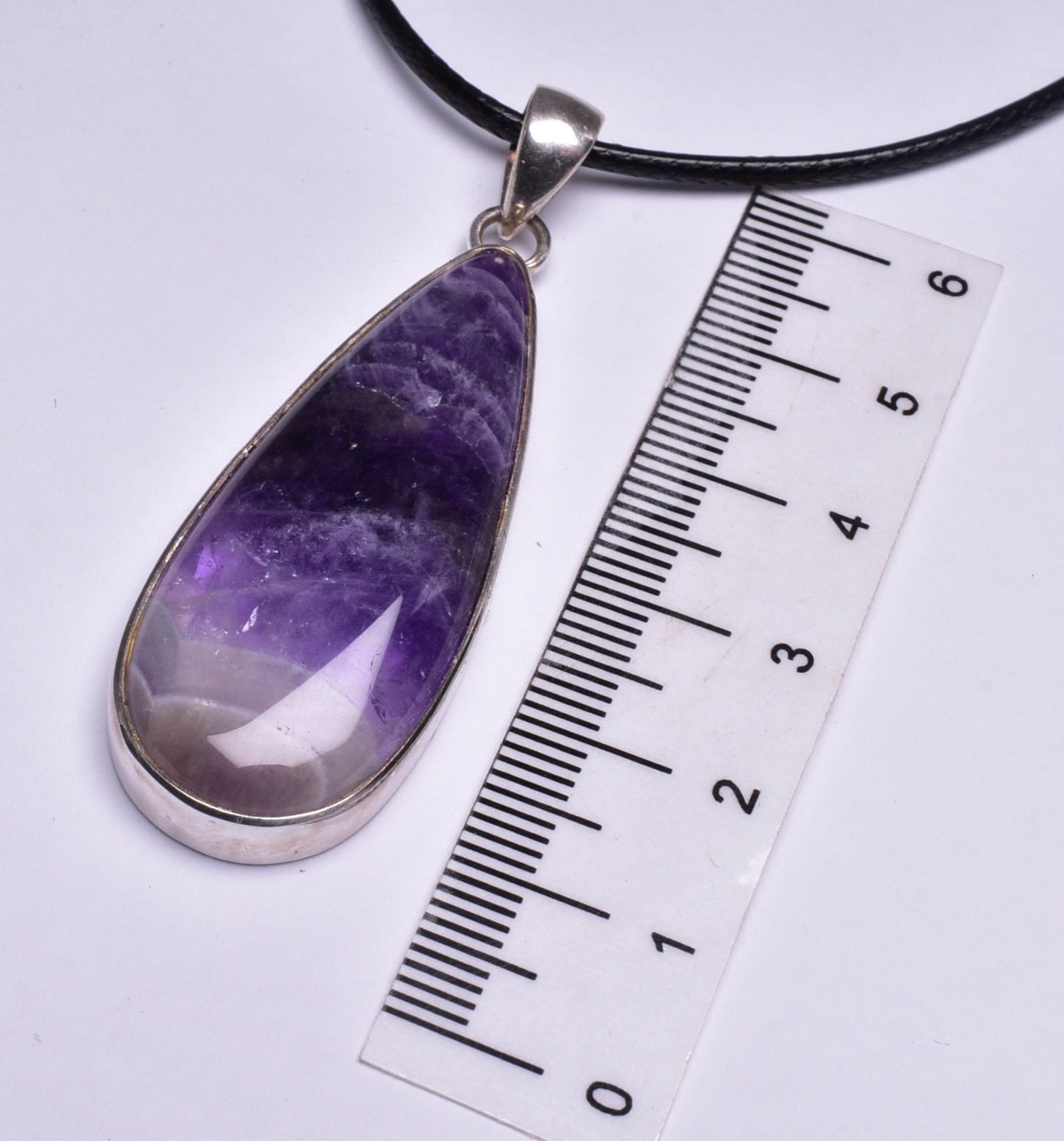 CHEVRON AMETHYST PENDANT J158