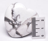 HOWLITE HEART CARVING P1128