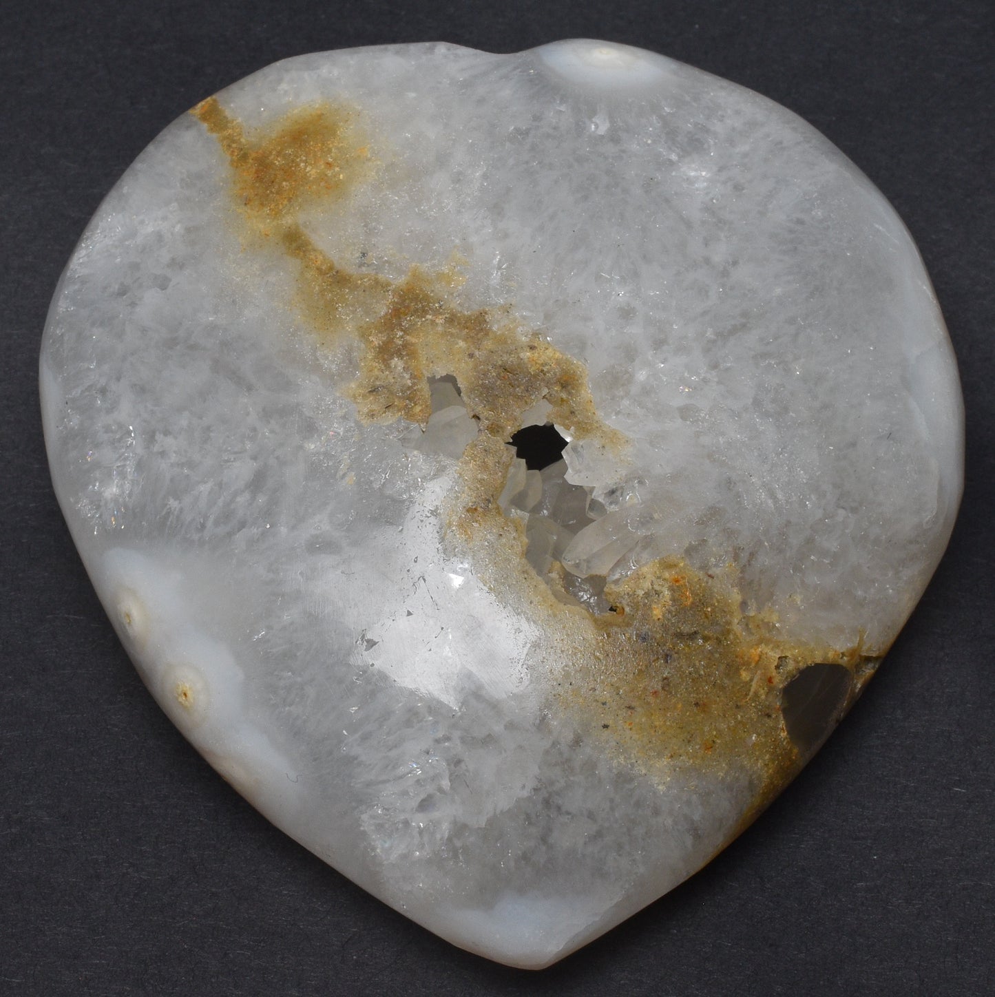 AGATE HEART WITH QUARTZ P705
