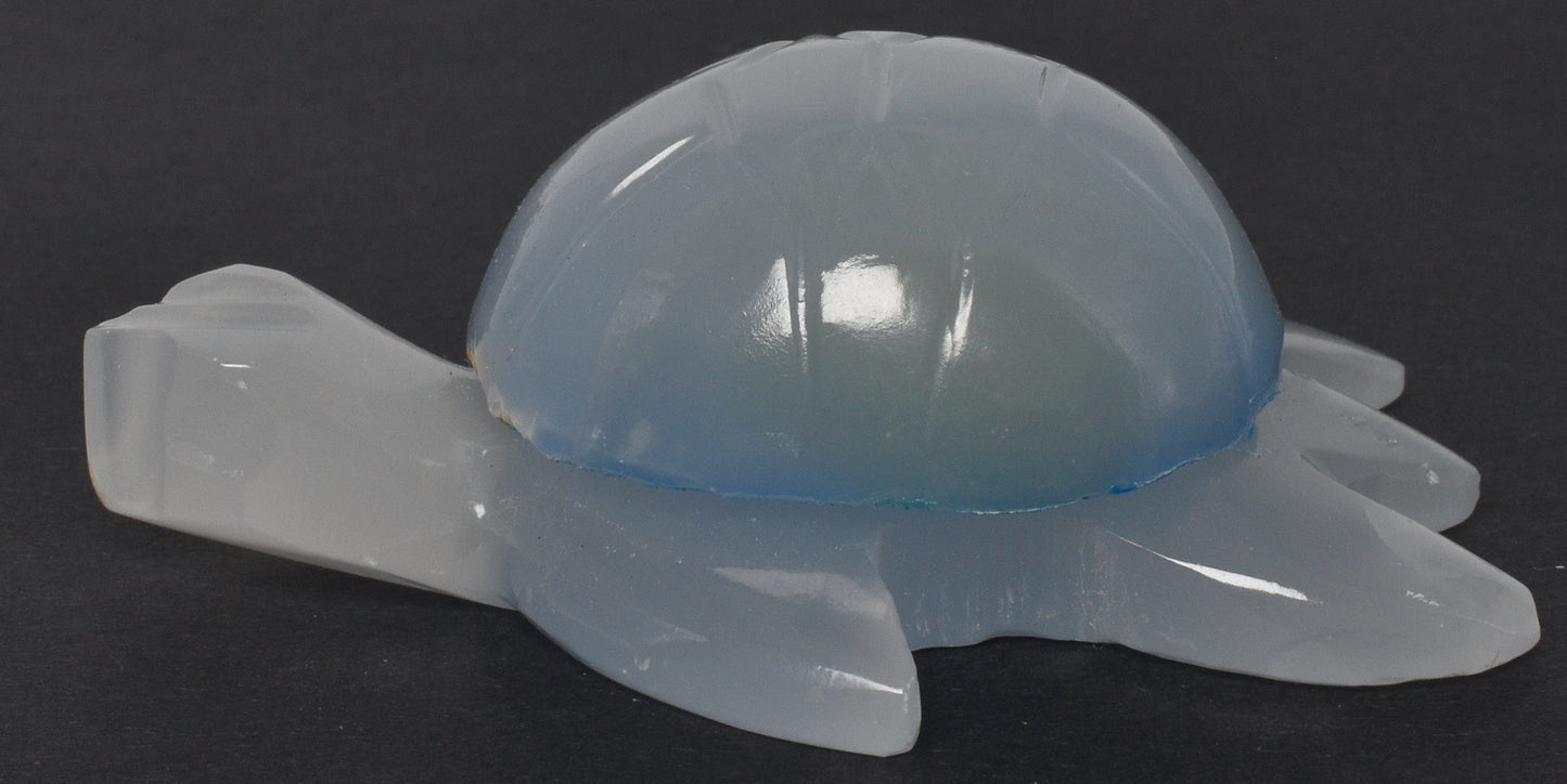 DYED ONYX TURTLE CARVING P666