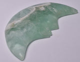 FLUORITE CRESCENT MOON CARVING P649