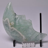 FLUORITE CRESCENT MOON CARVING P649