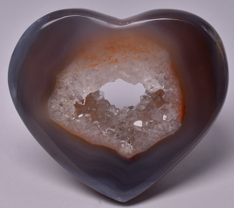 AGATE HEART WITH QUARTZ P653