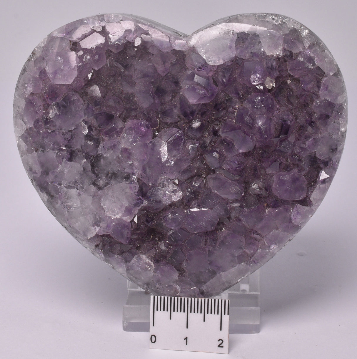 AMETHYST HEART CLUSTER CARVING P655