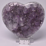 AMETHYST HEART CLUSTER CARVING P655