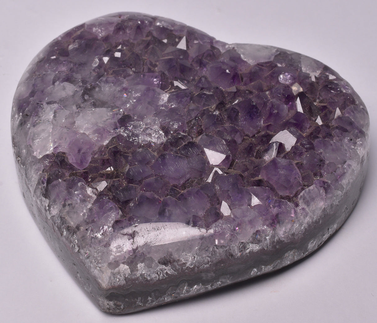 AMETHYST HEART CLUSTER CARVING P655