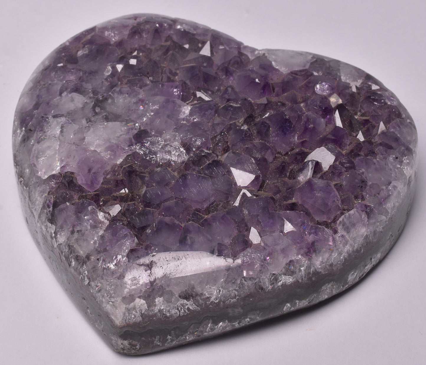 AMETHYST HEART CLUSTER CARVING P655