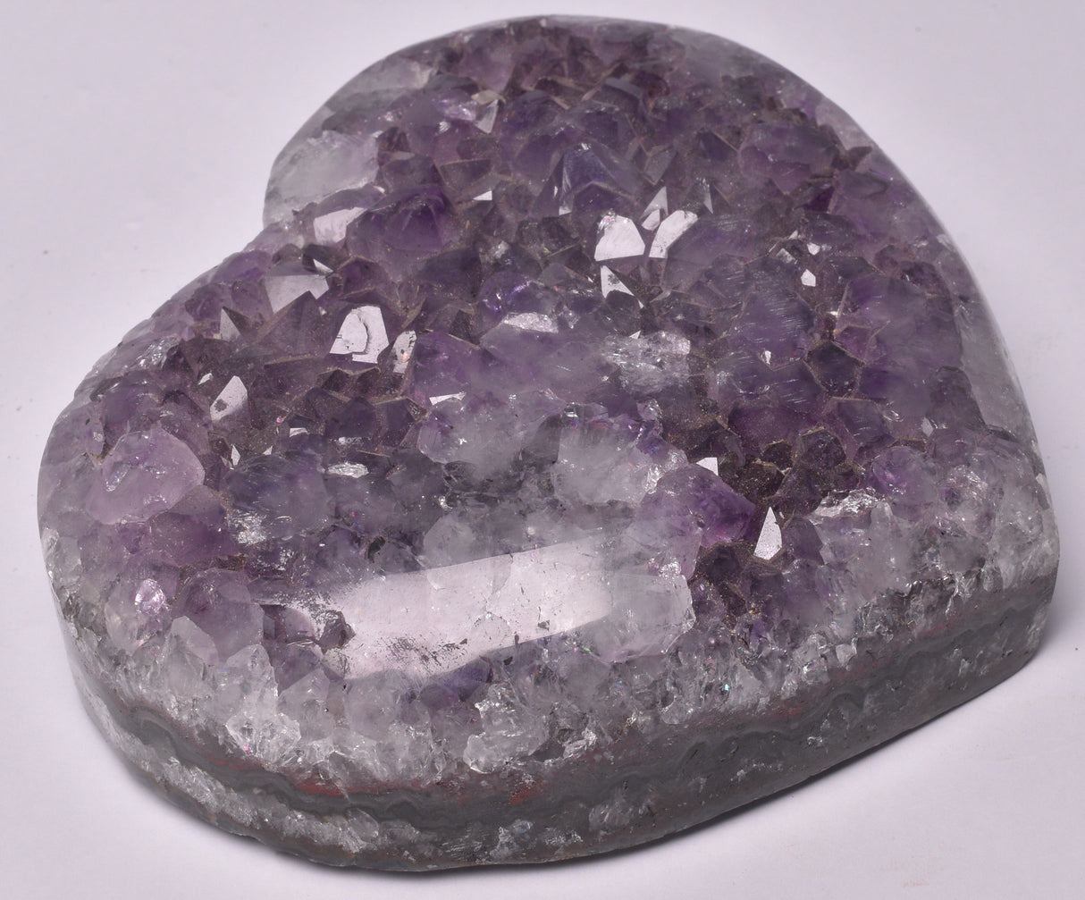 AMETHYST HEART CLUSTER CARVING P655