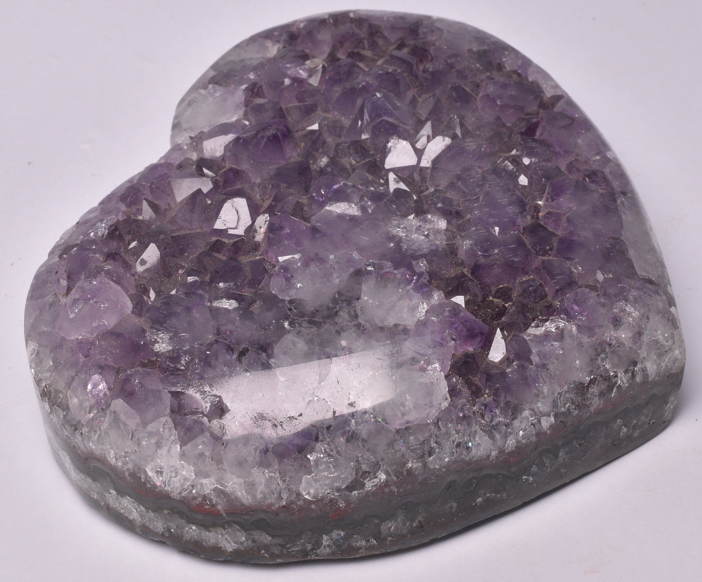 AMETHYST HEART CLUSTER CARVING P655