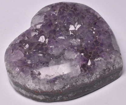 AMETHYST HEART CLUSTER CARVING P655