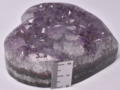 AMETHYST HEART CLUSTER CARVING P655