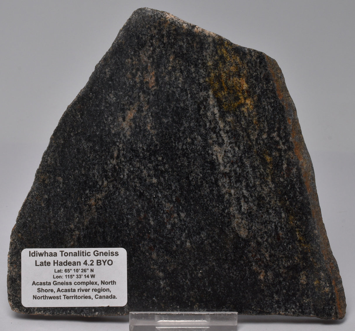METEORITE IMPACT MELT, Idiwhaa Tonalitic Gneiss, Oldest Rock In the World S941