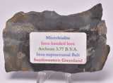 MICROBIALITE  STROMATOLITE, Isua banded iron, 3.77 B.Y.A. Greenland S902