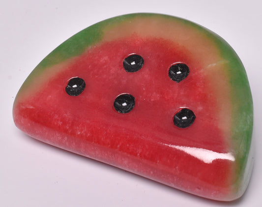 DYED ONYX WATERMELON CARVING P982
