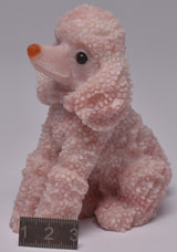 PINK OPAL POODLE CARVING P983