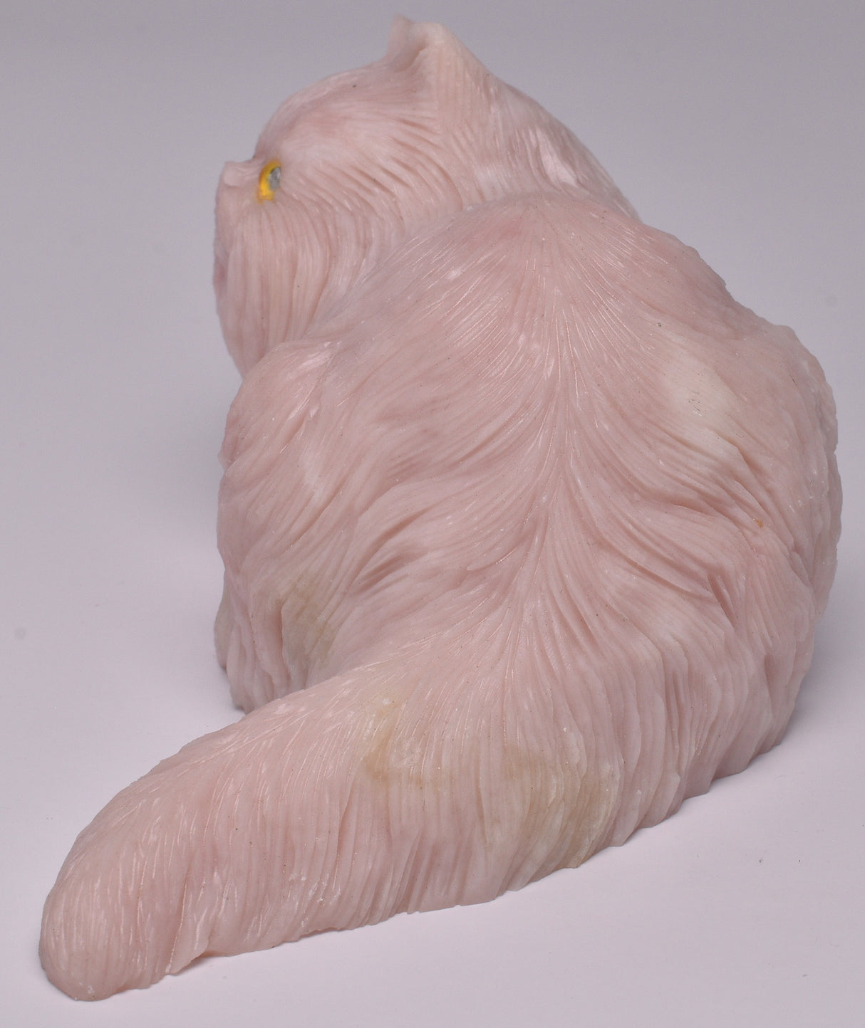 PINK OPAL PERSIAN CAT CARVING P1000