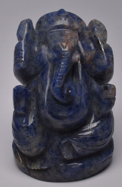 SODALITE GANESHA CARVING P987