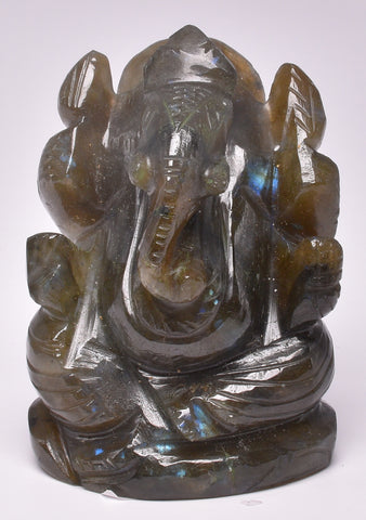 LABRADORITE GANESHA CARVING P990