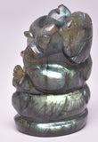 LABRADORITE GANESHA CARVING P990