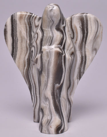 ZEBRA ARAGONITE ANGEL CARVINGS P996