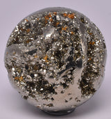 PYRITE CARVED SPHERE P788