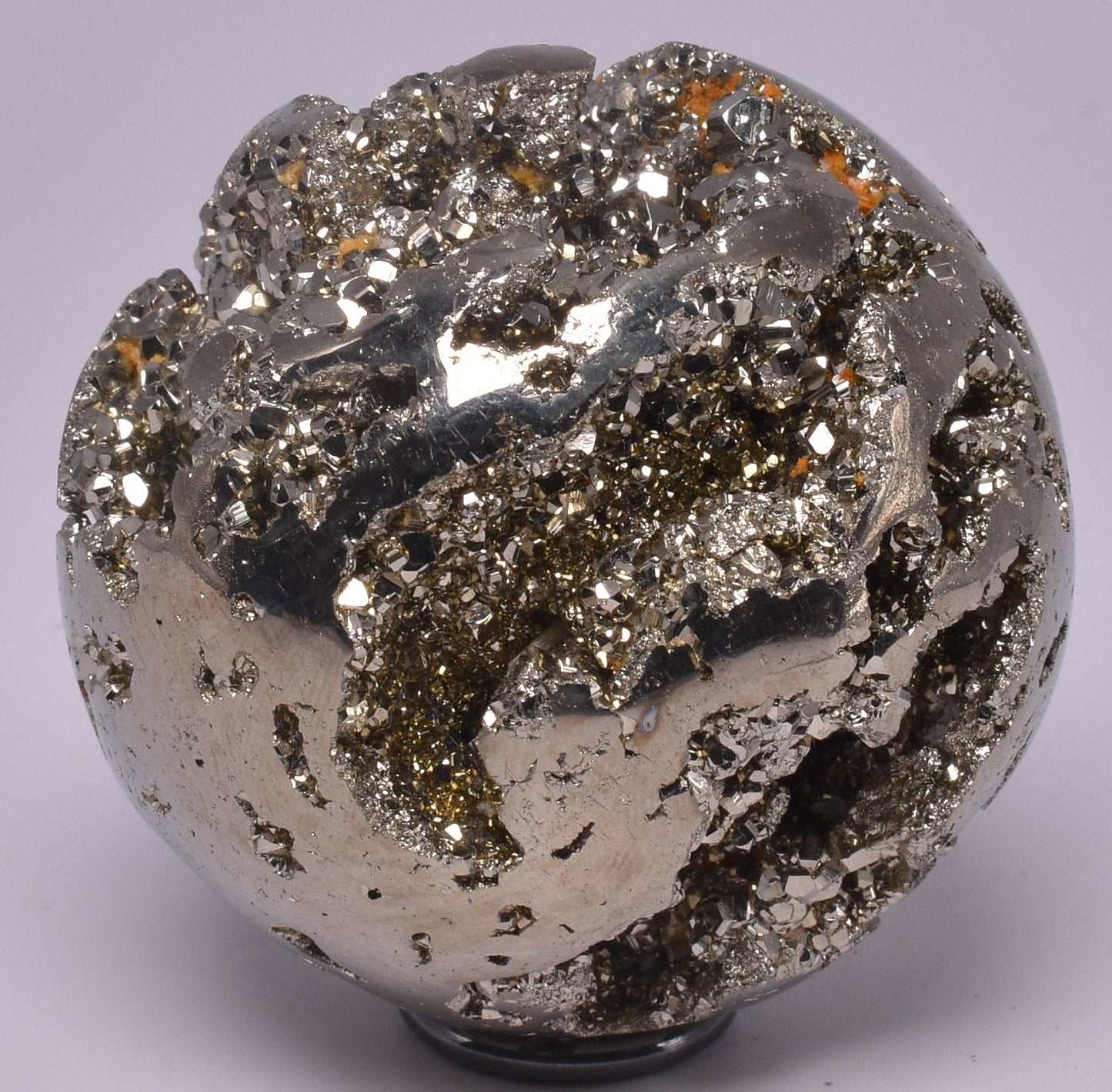 PYRITE CARVED SPHERE P1020