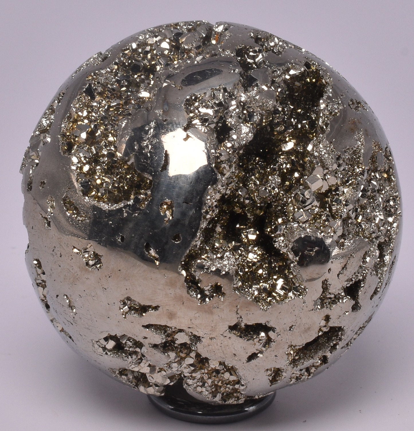 PYRITE CARVED SPHERE P1020