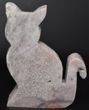 PINK AMETHYST CARVED CAT P361
