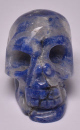 SODALITE CRYSTAL CARVED SKULL P366