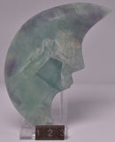 FLUORITE CRESCENT MOON CARVING P893