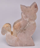 PINK AMETHYST CAT CARVING P481